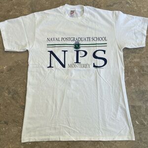 Vintage 90s Naval Postgraduate School NPS Tee USA L